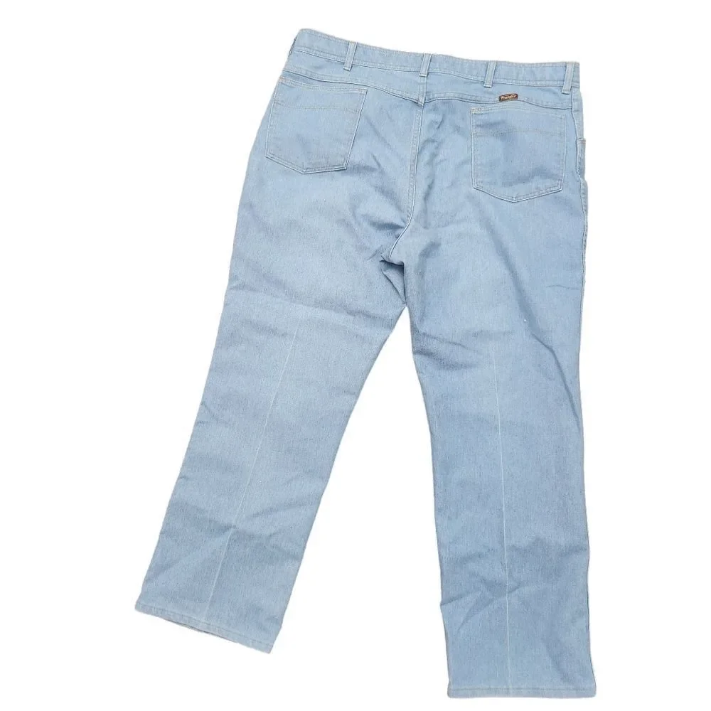 Wrangler Vintage Blue Jeans Light Wash Men's Stretch Classic Flex-Fit 42x30
